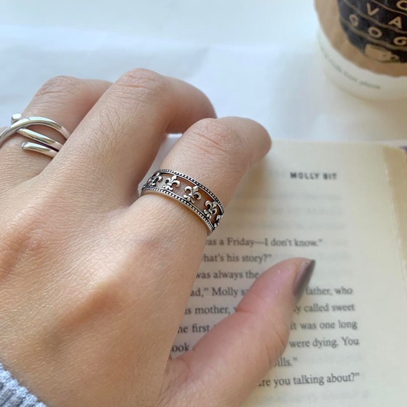 Silver ring, sterling silver ring, silver stacking ring, stacking silver ring - Picture 6 of 11